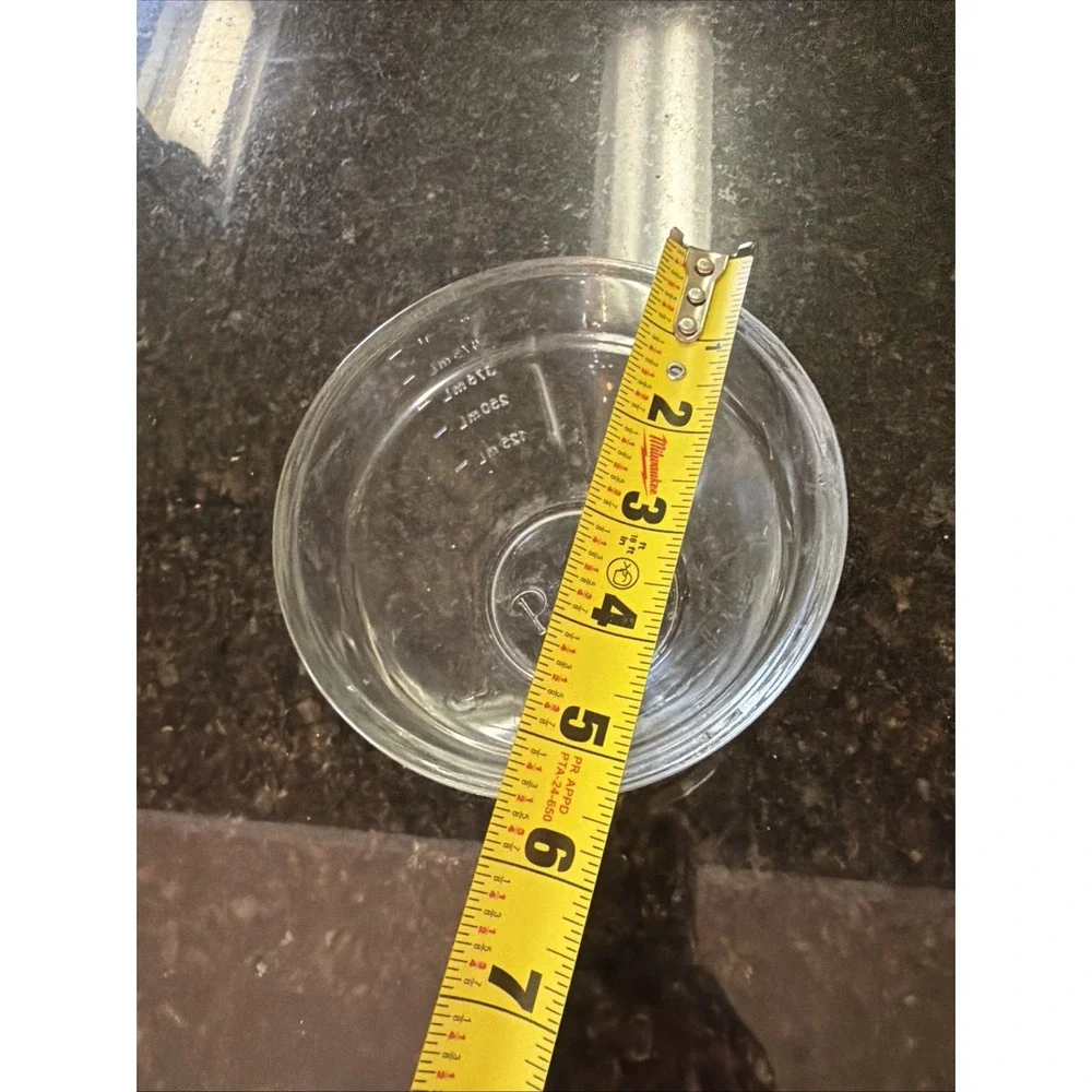 Pampered Chef 600ml 2.5 Cup Clear Glass Prep Measuring Bowl - Vintage